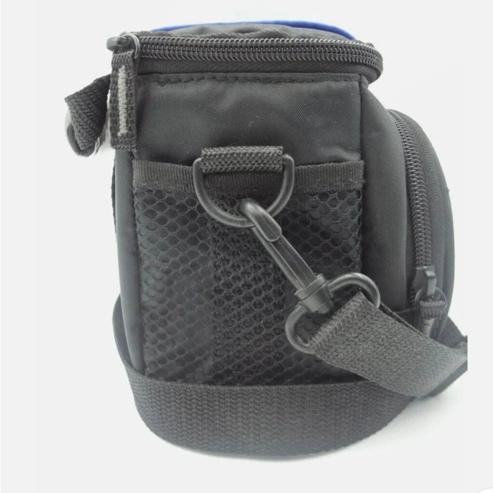 NWT Case Logic Camera Padded Soft Bag Case Black Blue Nylon Zippered Pockets WBC